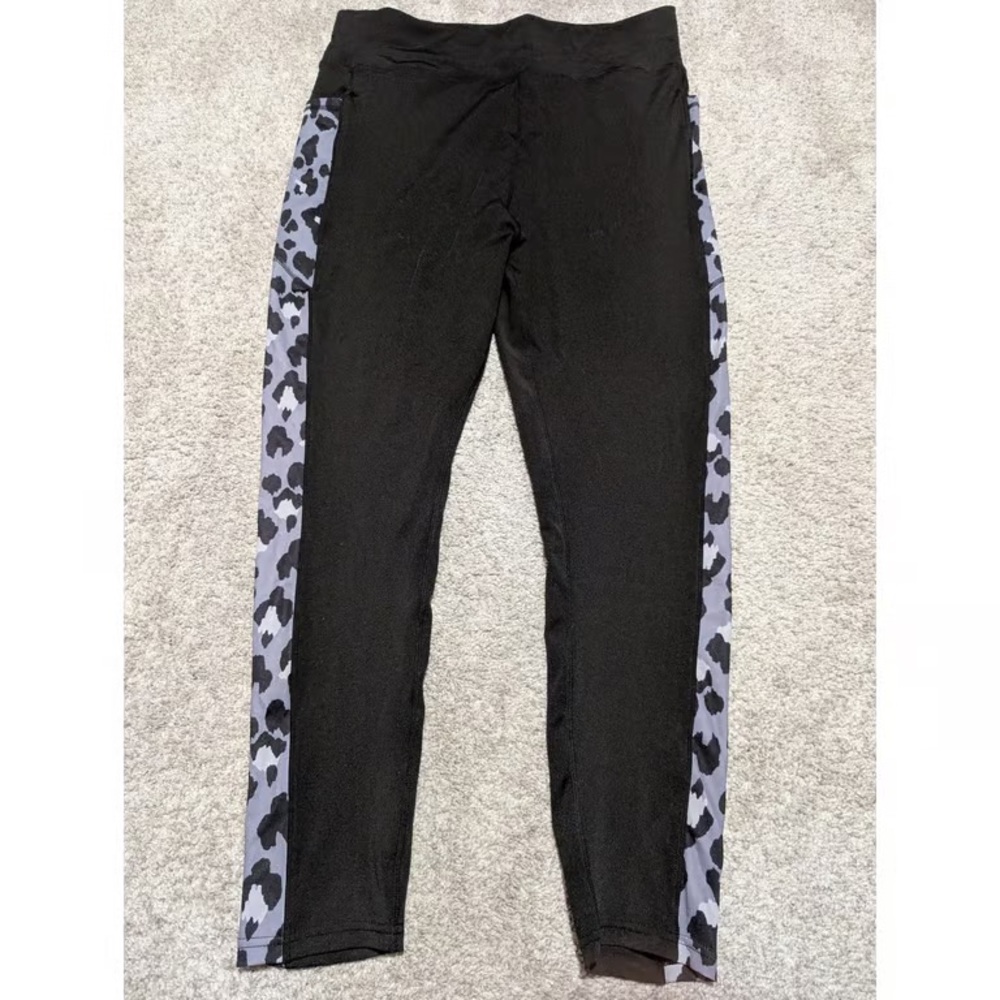 Pop Fit Black Leopard Print Athletic Leggings 3XL